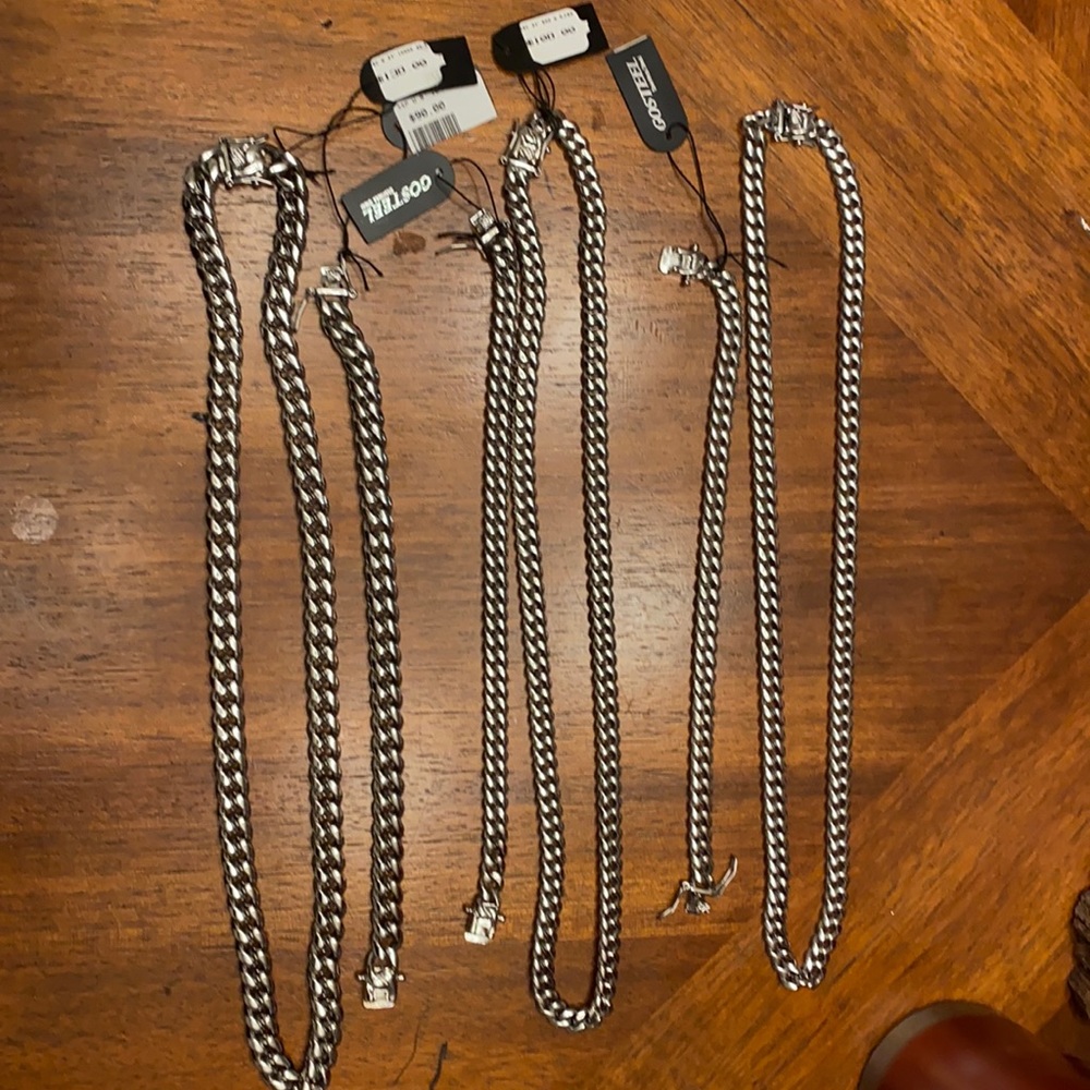 Cuban link chain 24” 8mm or 9” 8mm stainless steel bracelet